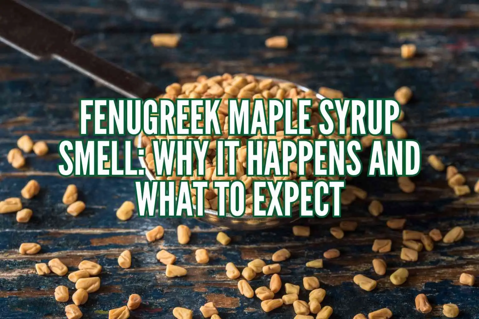 Fenugreek Maple Syrup Smell